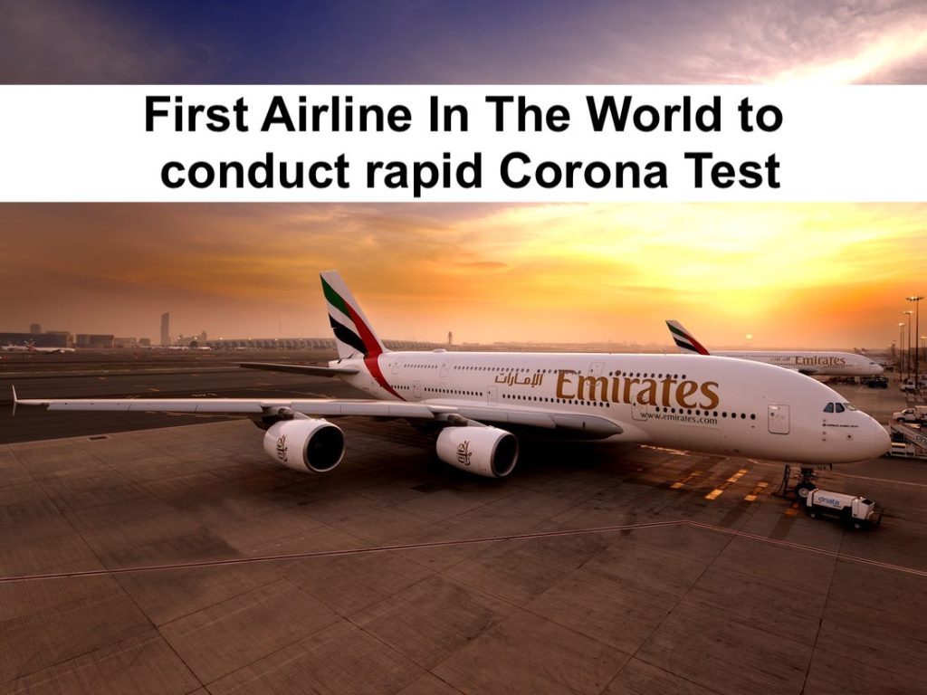 Emirates become first airline in the world to conduct corona test